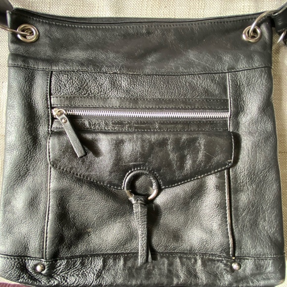 Great American Leather Works Black Crossbody Casual Bag - Picture 3 of 16